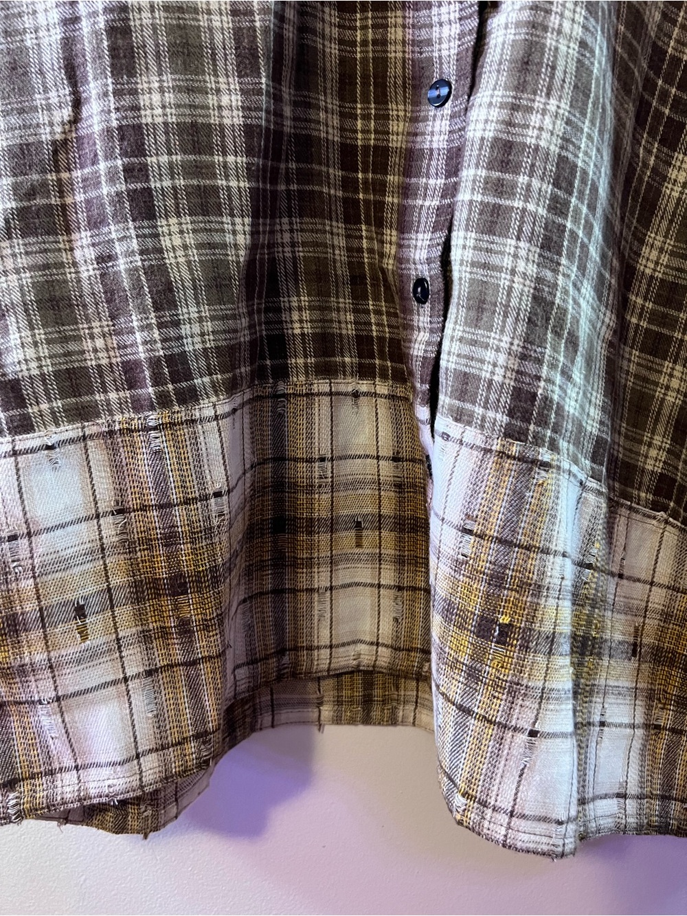 One Teaspoon Rodeo Rust Patchwork Flannel in Brown Pattern - Picture 5 of 14